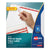 Avery® Print and Apply Index Maker Clear Label Dividers, 8 White Tabs, Letter, 5 Sets (AVE11437)