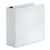 Universal® Deluxe Easy-to-Open D-Ring View Binder, 3 Rings, 4" Capacity, 11 x 8.5, White (UNV30754)