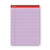 Universal® Colored Perforated Ruled Writing Pads, Wide/Legal Rule, 50 Orchid 8.5 x 11 Sheets, Dozen (UNV35884)