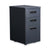 Alera® Three-Drawer Metal Pedestal File, 14.96w x 19.29d x 27.75h, Charcoal (ALEPABBFCH)