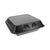 Pactiv Evergreen SmartLock Foam Hinged Containers, Large, 9 x 9.13 x 3.25, 1-Compartment, Black, 150/Carton (PCTYHLB09010000)