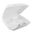 Pactiv Evergreen SmartLock Foam Hinged Containers, Large, 9 x 9.25 x 3.25, 3-Compartment, White, 150/Carton (PCTYHLW09030000)
