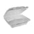 Pactiv Evergreen Foam Hinged Lid Containers, Dual Tab Lock Economy, 8.42 x 8.15 x 3, 3-Compartment, White, 150/Carton (PCTYTD18803ECON)