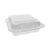 Pactiv Evergreen Foam Hinged Lid Containers, Dual Tab Lock, 8.42 x 8.15 x 3, 1-Compartment, White, 150/Carton (YTD188010000)