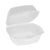 Pactiv Evergreen Foam Hinged Lid Containers, Single Tab Lock, 5.13 x 5.13 x 2.5, 1-Compartment, White, 500/Carton (PCTYTH100790000)