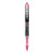 uniball® VISION ELITE Stick Roller Ball Pen, Super-Fine 0.5mm, Red Ink, Black/Red Barrel (UBC69022)