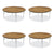 Correll® Height Adjustable Activity Tables, Round, 60" x 19" to 29", Medium Oak Top, Gray Legs, 4/Pallet (CRL60TFRD06954P)