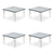Correll® Adjustable Activity Tables, Square, 48" x 48" x 19" to 29", Gray Top, Silver Legs, 4/Pallet (CRL4848TF15954P)