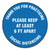 Accuform® Slip-Gard Floor Signs, 17" Circle, "Thank You For Practicing Social Distancing Please Keep At Least 6 Ft Apart", Blue, 25/PK (GN1MFS421ESP)