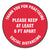 Accuform® Slip-Gard Floor Signs, 17" Circle, "Thank You For Practicing Social Distancing Please Keep At Least 6 Ft Apart", Red, 25/Pack (GN1MFS423ESP)