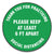 Accuform® Slip-Gard Floor Signs, 12" Circle, "Thank You For Practicing Social Distancing Please Keep At Least 6 Ft Apart", Green, 25/PK (GN1MFS424ESP)