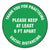 Accuform® Slip-Gard Floor Signs, 17" Circle, "Thank You For Practicing Social Distancing Please Keep At Least 6 Ft Apart", Green, 25/PK (GN1MFS425ESP)