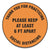 Accuform® Slip-Gard Floor Signs, 12" Circle,"Thank You For Practicing Social Distancing Please Keep At Least 6 Ft Apart", Orange, 25/PK (GN1MFS428ESP)