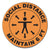Accuform® Slip-Gard Social Distance Floor Signs, 12" Circle, "Social Distance Maintain 6 Ft", Human/Arrows, Orange, 25/Pack (GN1MFS380ESP)