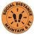 Accuform® Slip-Gard Social Distance Floor Signs, 12" Circle, "Social Distance Maintain 6 Ft", Footprint, Orange, 25/Pack (GN1MFS384ESP)