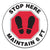 Accuform® Slip-Gard Social Distance Floor Signs, 17" Circle, "Stop Here Maintain 6 Ft", Footprint, Red/White, 25/Pack (GN1MFS390ESP)