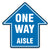 Accuform® Slip-Gard Social Distance Floor Signs, 12 x 12, "One Way Aisle", Blue, 25/Pack (GN1MFS464ESP)