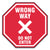Accuform® Slip-Gard Social Distance Floor Signs, 12 x 12, "Wrong Way Do Not Enter", Red, 25/Pack (GN1MFS465ESP)