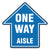Accuform® Slip-Gard Social Distance Floor Signs, 17 x 17, "One Way Aisle", Blue, 25/Pack (GN1MFS466ESP)