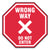 Accuform® Slip-Gard Social Distance Floor Signs, 17 x 17, "Wrong Way Do Not Enter", Red, 25/Pack (GN1MFS467ESP)