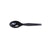 Dixie® Plastic Cutlery, Heavy Mediumweight Teaspoons, Black, 1,000/Carton (DIXTM507)