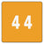 Smead™ Numerical End Tab File Folder Labels, 4, 1.5 x 1.5, Orange, 250/Roll (SMD67424)