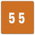 Smead™ Numerical End Tab File Folder Labels, 5, 1.5 x 1.5, Brown, 250/Roll (SMD67425)