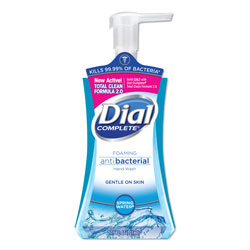 Dial Antibacterial Foaming Hand Wash, Spring Water, 7.5 oz, 8/Carton