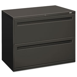 Hon 700 Series Two-Drawer Lateral File, 36w x 18d x 28h, Charcoal
