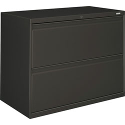 Hon 800 Series Two-Drawer Lateral File, 36w x 18d x 28h, Charcoal
