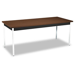 HON Utility Table, Rectangular, 72w x 30d x 29h, Columbian Walnut