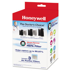 Honeywell Allergen Remover Replacement HEPA Filters, 3/Pack