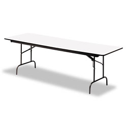 Iceberg Premium Wood Laminate Folding Table, Rectangular, 60w x 30d x 29h, Gray/Charcoal
