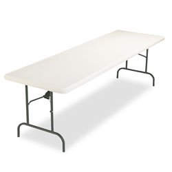 Iceberg IndestrucTables Too 1200 Series Folding Table, 96w x 30d x 29h, Platinum