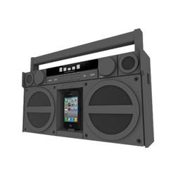 iHome iP4 Portable FM Stereo Boombox for iPhone/iPod (Grey)