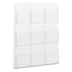 Safco Products 5603CL Reveal? Clear 9 Magazine Display