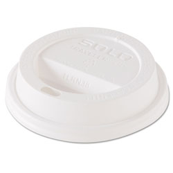 Solo Traveler Dome Hot Cup Lid, Fits 8oz Cups, White, 100/Pack, 10 Packs/Carton