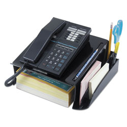 Universal Telephone Stand and Message Center, 12 1/4 x 10 1/2 x 5 1/4, Black