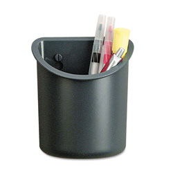 Universal Recycled Plastic Cubicle Pencil Cup, 4 1/4 x 2 1/2 x 5, Charcoal