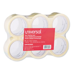 Universal General-Purpose Box Sealing Tape, 3" Core, 1.88" x 60 yds, Clear, 6/Pack
