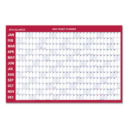 At-A-Glance Horizontal Erasable Wall Planner, 36 x 24, White/Red, 2021