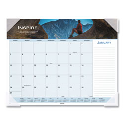 At-A-Glance Motivational Panoramic Desk Pad, 22 x 17, Motivational, 2021