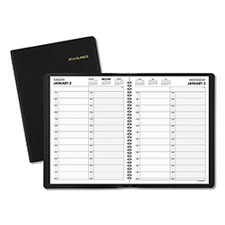 At-A-Glance Two-Person Group Daily Appointment Book, 11 x 8, Black Cover, 12-Month (Jan to Dec): 2024