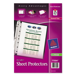 Avery Top Load Sheet Protector, Heavyweight, 8.5 x 5 1/2, Clear, 25/Pack