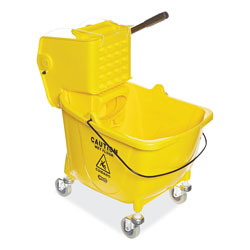 Boardwalk Pro-Pac Side-Squeeze Wringer/Bucket Combo, 8.75gal, Yellow
