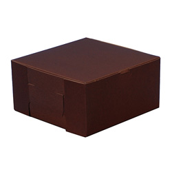 BOXit Cocoa Bakery Box, 8" x 8" x 4"