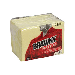 Brawny Professional® Disposable Dusting Cloth, Yellow, 50 Cloths/Pack, 4 Packs/Case, Towel (WxL) 17" x 24"