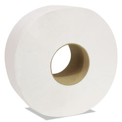 Cascades Decor Jumbo Roll Jr. Tissue, 2-Ply, White, 3 1/2" x 750 ft, 12 Rolls/Carton