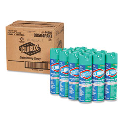 Clorox Disinfecting Spray, Fresh, 19 oz Aerosol, 12/Carton
