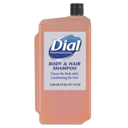 Dial Body & Hair Care, Peach, 1 L Refill Cartridge, 8/Carton